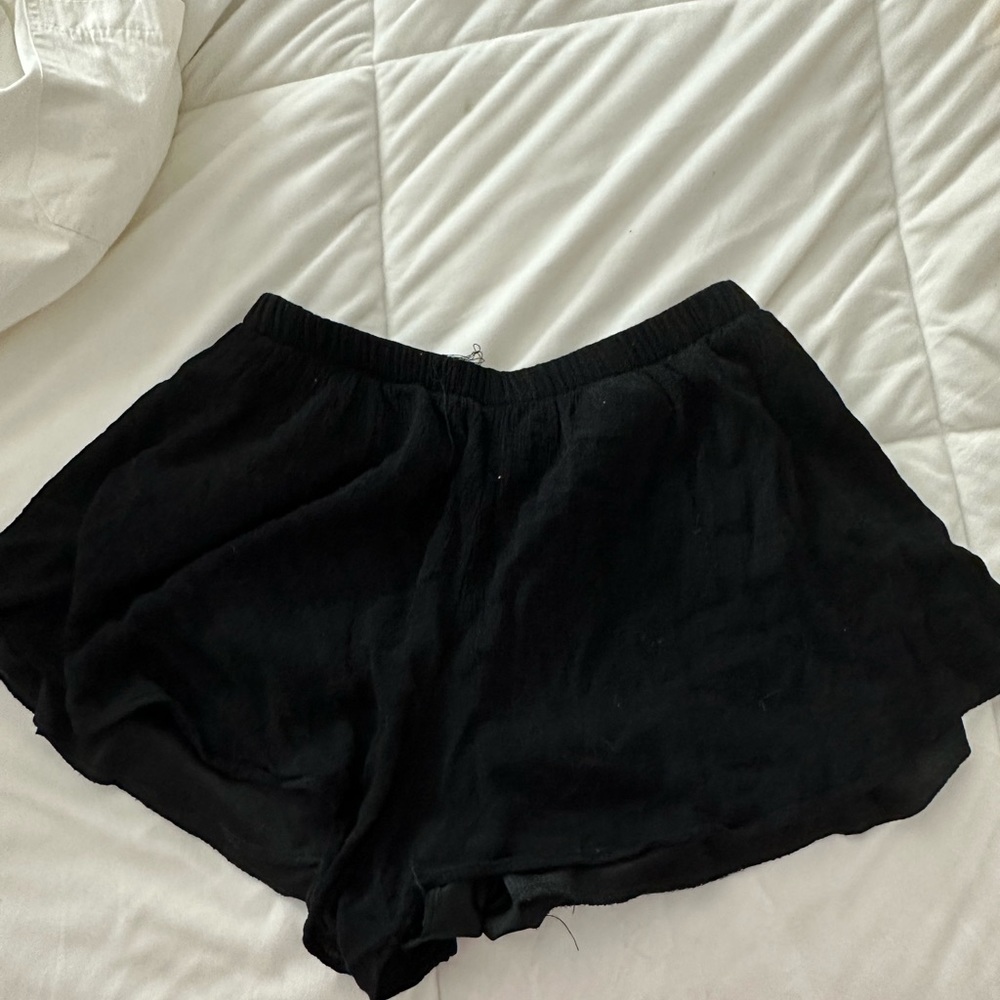 Black flowy shorts